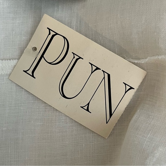 Claudio of Paris Punch Women’s Ivory Linen Blouse Crochet Detail Fr Size 1 - Picture 14 of 16